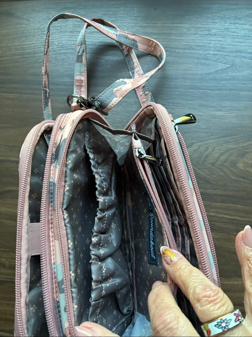 lug Quilted Pink Camouflage roundabout, Crossbody belt bag